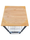 Chrome Wire Rolling Kitchen Cart with Wood Top