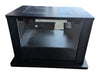 Black Media Stand with Glass Door