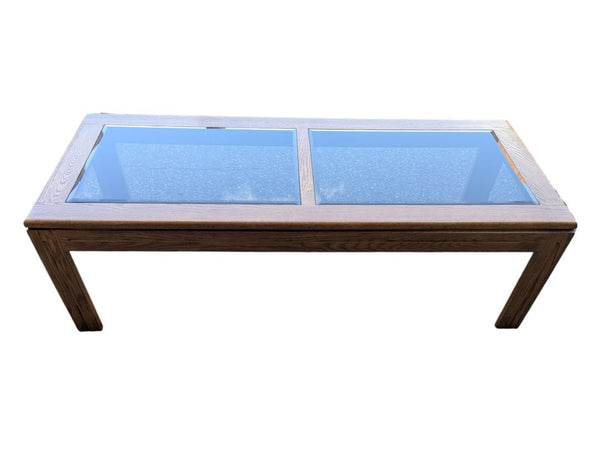 Oak & Glass Rectangular Coffee Table