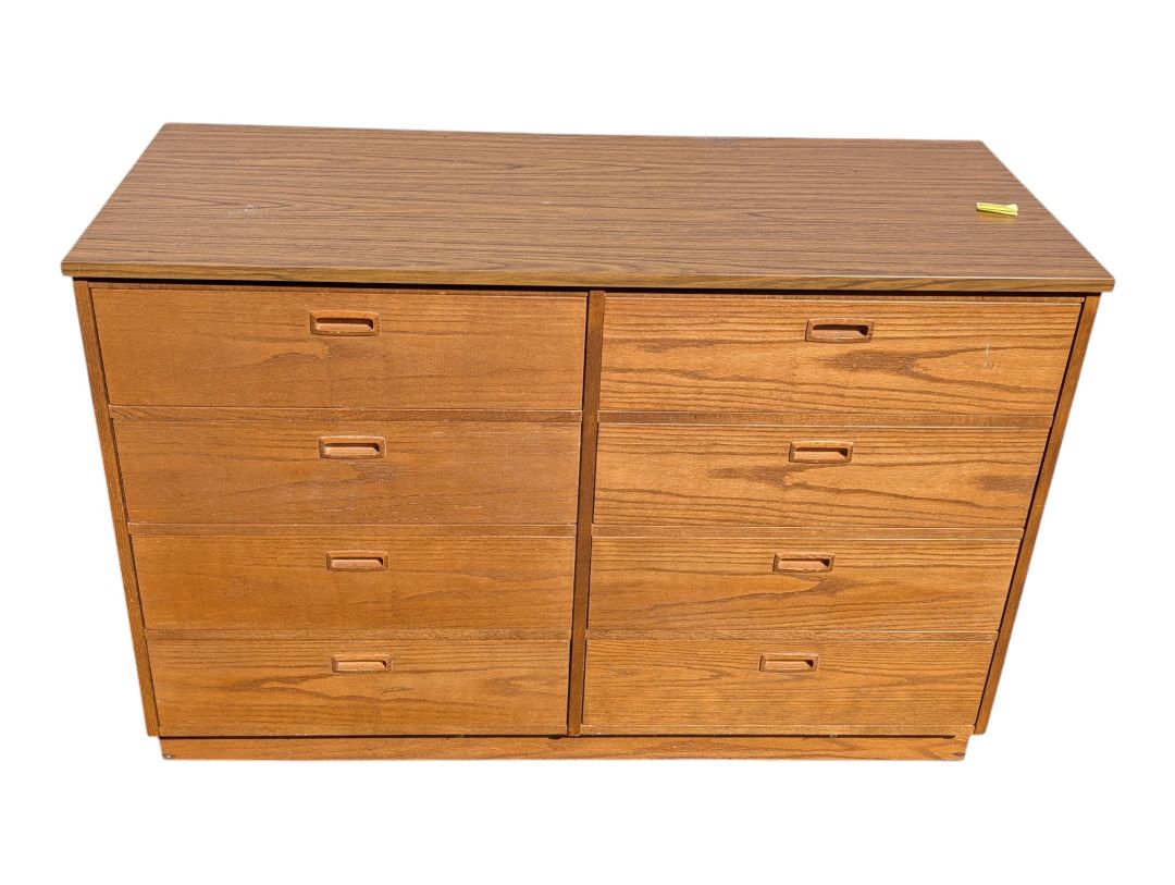 Vintage 8-Drawer Wood-Look Dresser