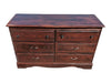 Vintage Six-Drawer Wood Dresser