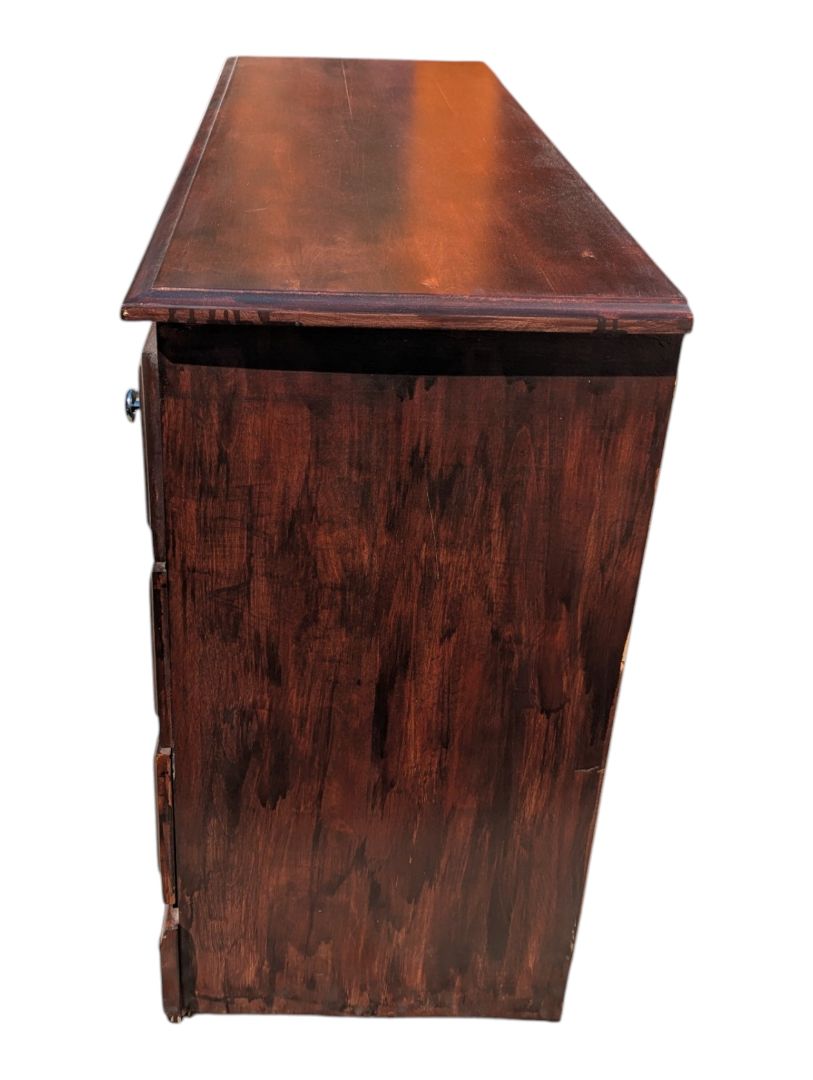 Vintage Six-Drawer Wood Dresser
