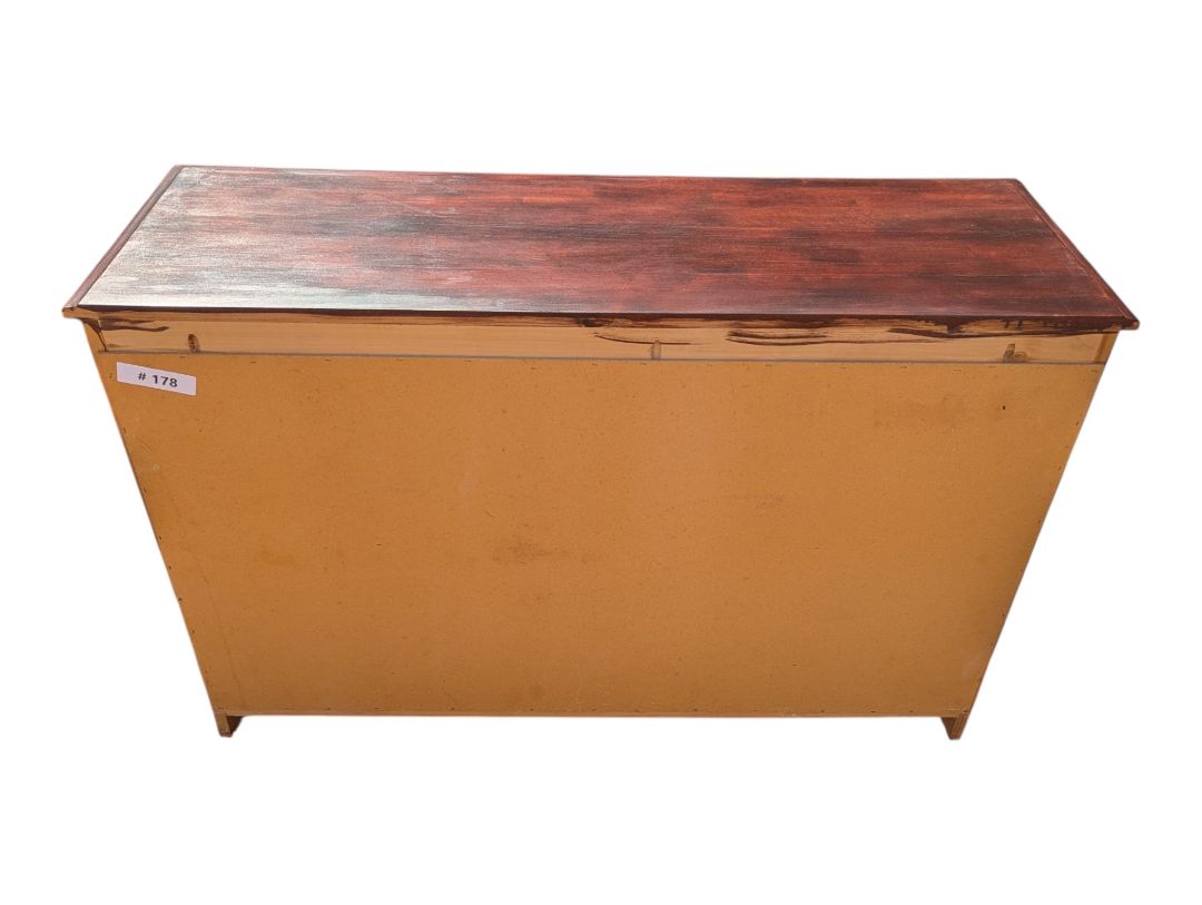 Vintage Six-Drawer Wood Dresser
