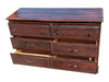 Vintage Six-Drawer Wood Dresser