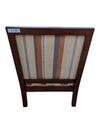 Pair of Wood-Framed Striped Upholstered Armchairs