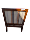 Pair of Wood-Framed Striped Upholstered Armchairs