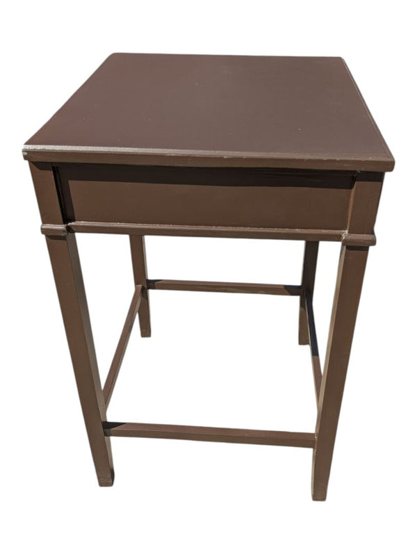 Pair of Graduated Wood Accent Tables with Drawers
