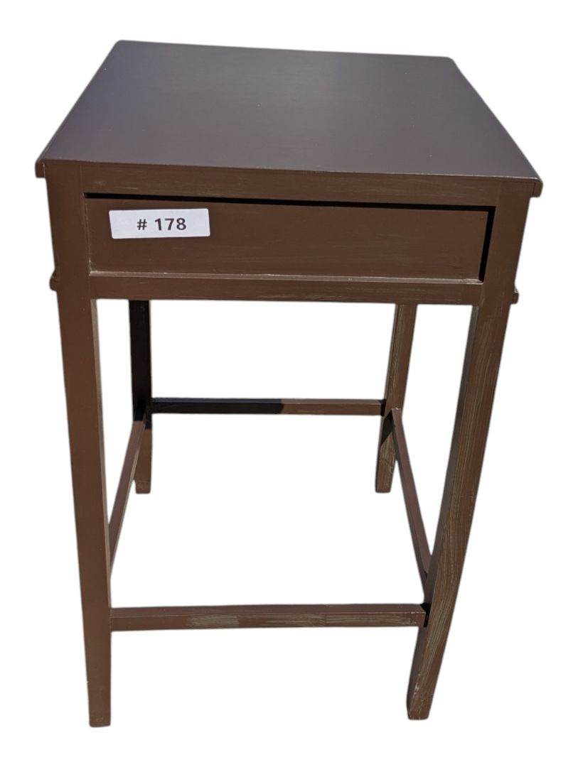Pair of Graduated Wood Accent Tables with Drawers