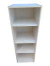 White Narrow 4-Tier Open Bookcase