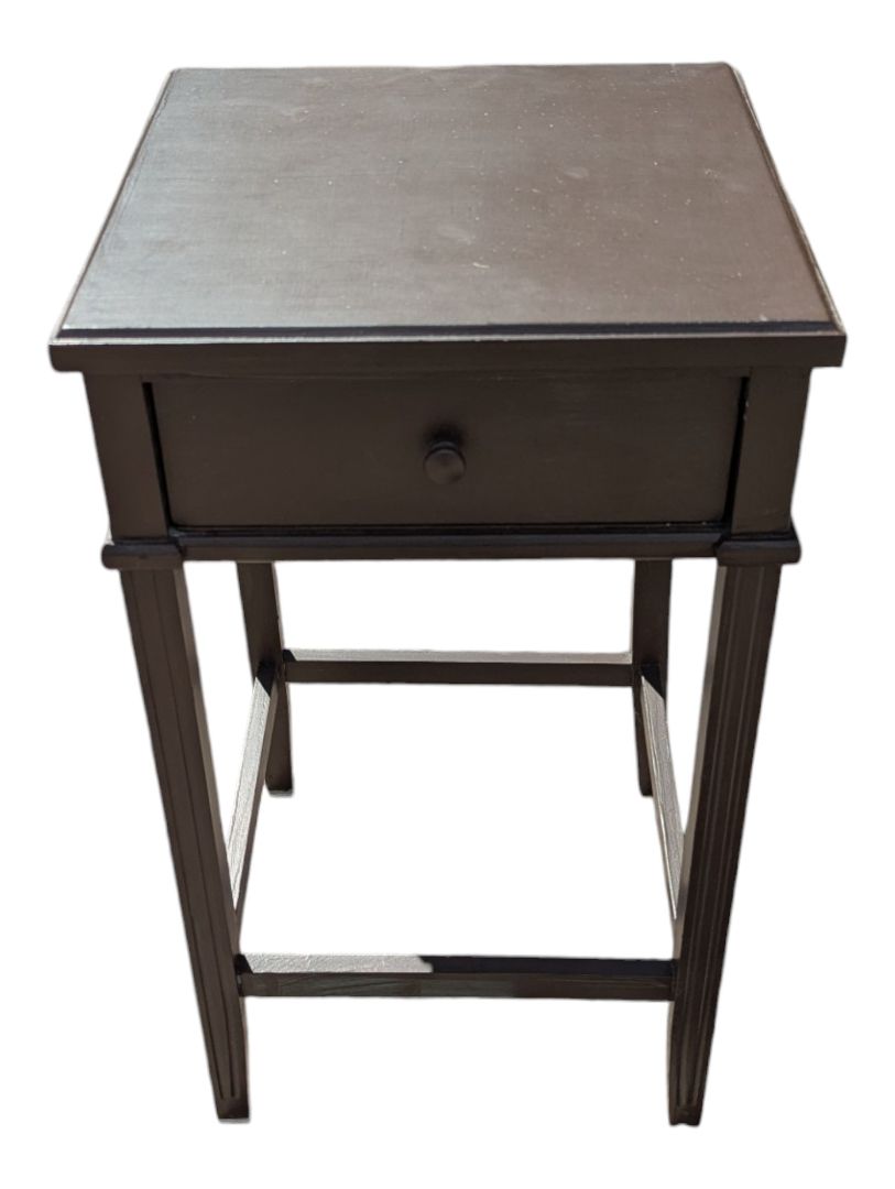 Pair of Graduated Wood Accent Tables with Drawers
