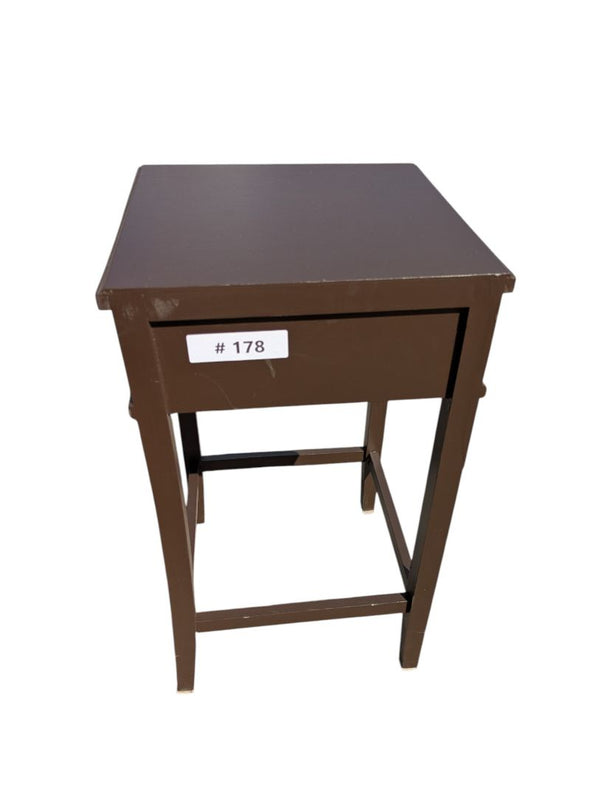 Pair of Graduated Wood Accent Tables with Drawers
