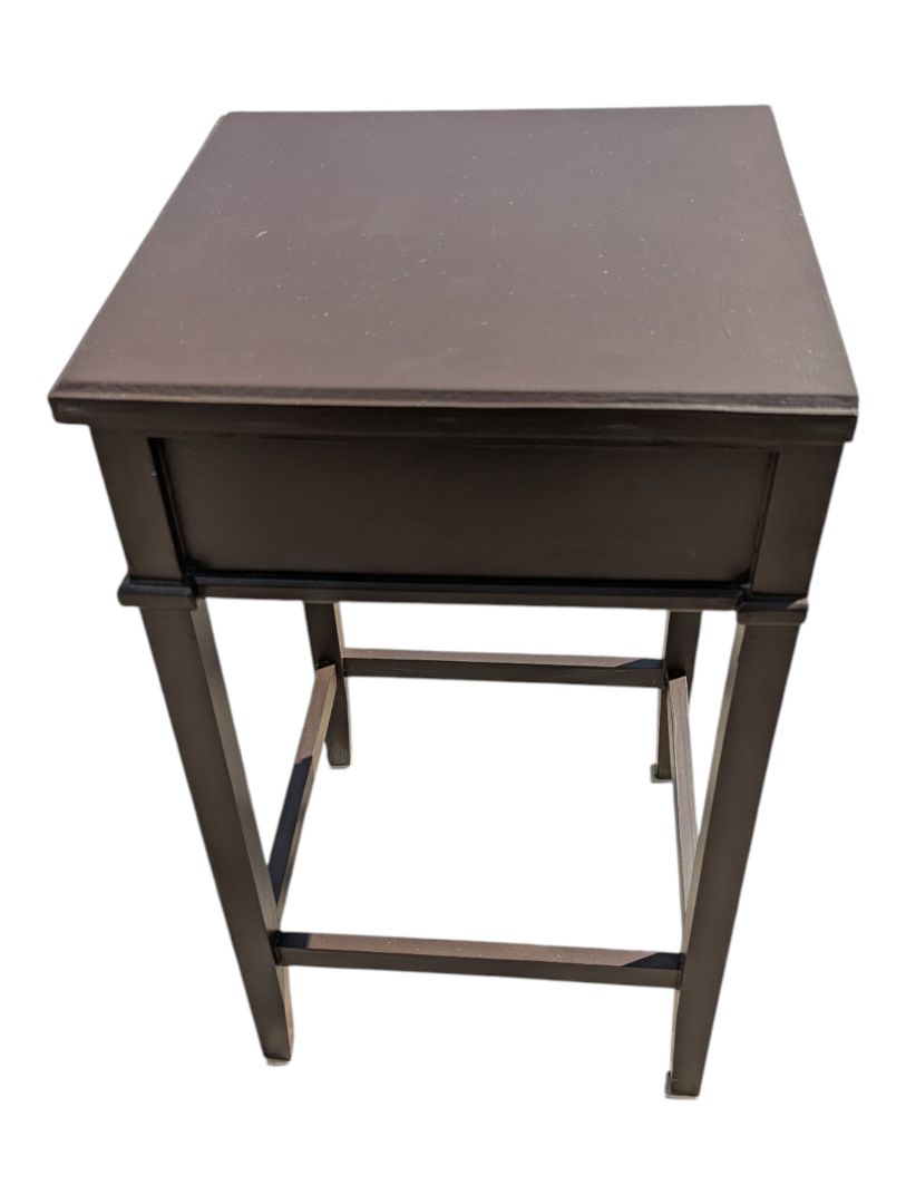 Pair of Graduated Wood Accent Tables with Drawers