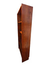 Tall Narrow Wood Bookcase with Five Shelves