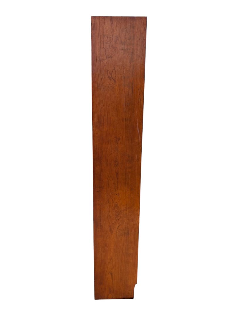 Tall Wood Bookcase with Lower Cabinet