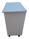 White Two-Tier Rolling Storage Shelf
