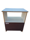 White Two-Tier Rolling Storage Shelf