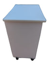White Two-Tier Rolling Storage Shelf