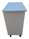 White Two-Tier Rolling Storage Shelf