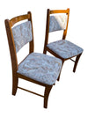 Pair of Upholstered Wood Dining Chairs