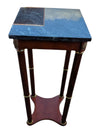 Pair of Green Marble Top Pedestal Side Tables