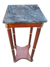 Pair of Green Marble Top Pedestal Side Tables