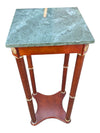 Pair of Green Marble Top Pedestal Side Tables