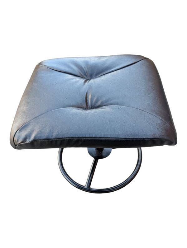 Black Swivel Recliner Chair with Matching Ottoman