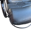 Black Swivel Recliner Chair with Matching Ottoman