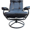 Black Swivel Recliner Chair with Matching Ottoman
