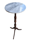 Round Marble Top Pedestal Accent Table