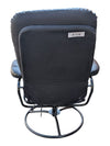 Black Swivel Recliner Chair with Matching Ottoman