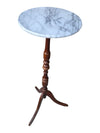 Round Marble Top Pedestal Accent Table
