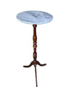 Round Marble Top Pedestal Accent Table