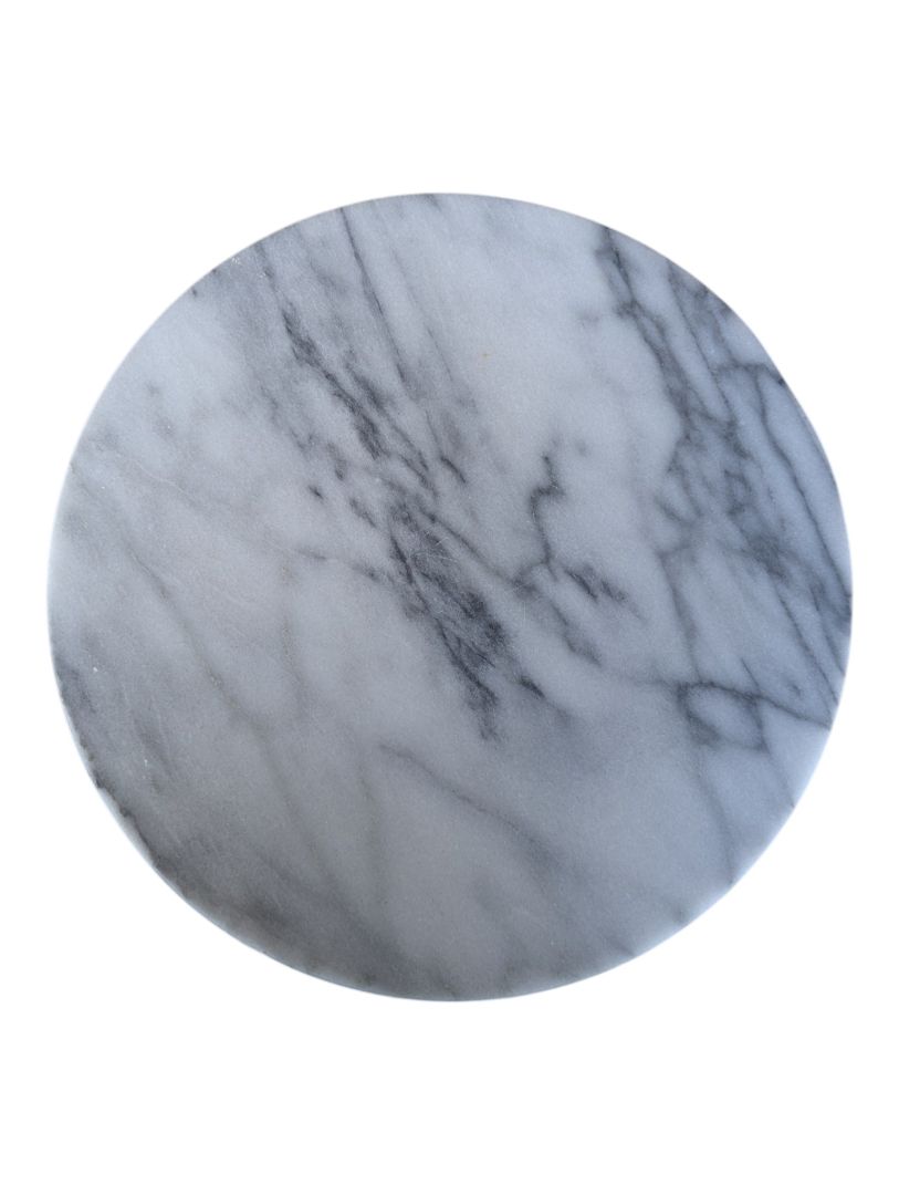 Round Marble Top Pedestal Accent Table