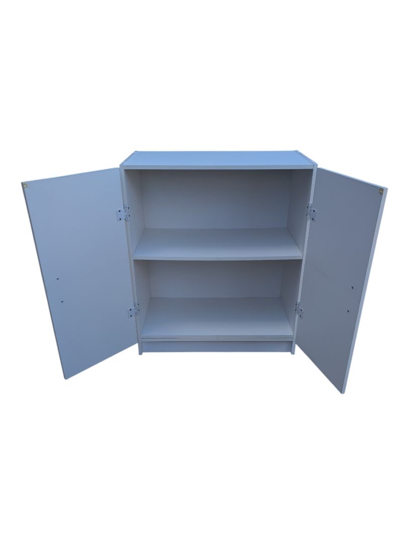 White Two-Door Storage Cabinet