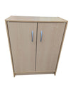 Light Woodgrain Two-Door Storage Cabinet