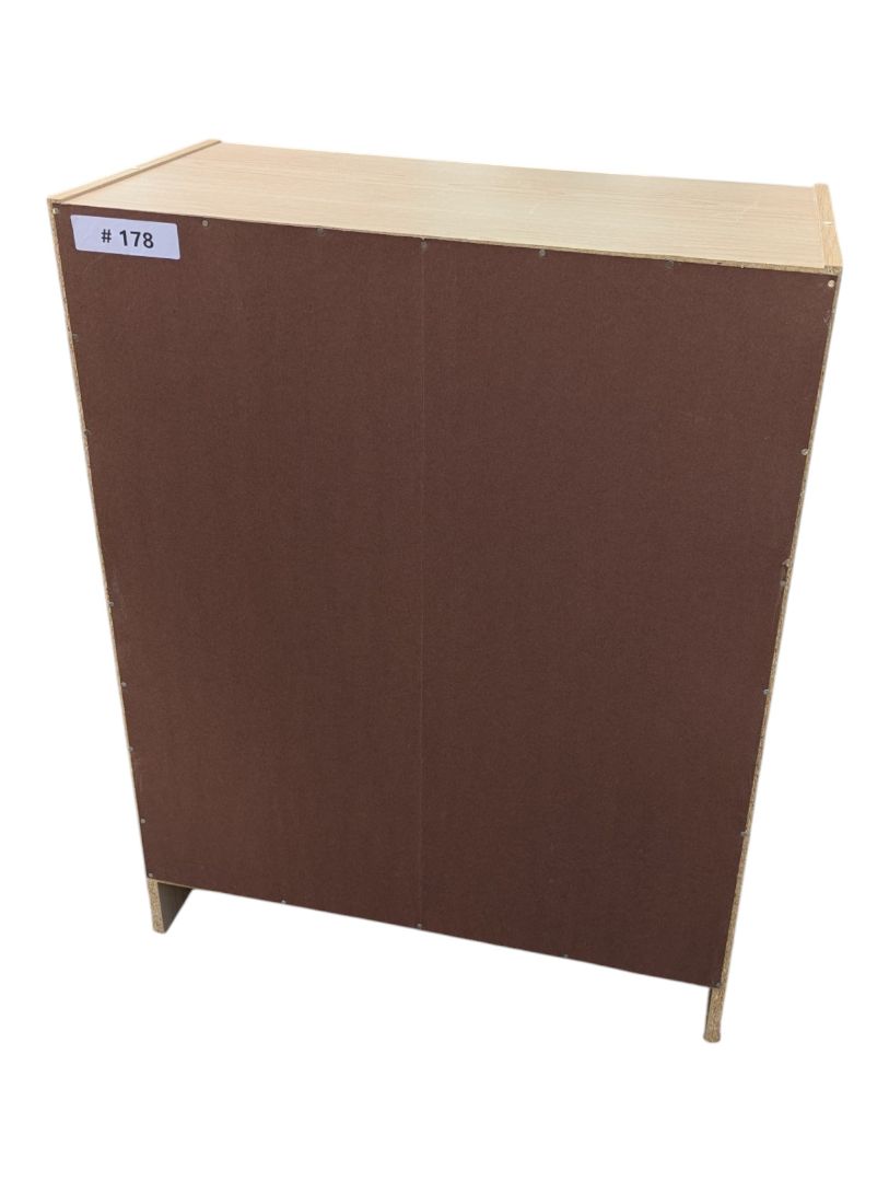 Light Woodgrain Two-Door Storage Cabinet