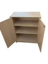 Light Woodgrain Two-Door Storage Cabinet