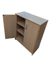 Light Woodgrain Two-Door Storage Cabinet