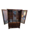 Vintage Wood & Glass Display Cabinet / China Hutch