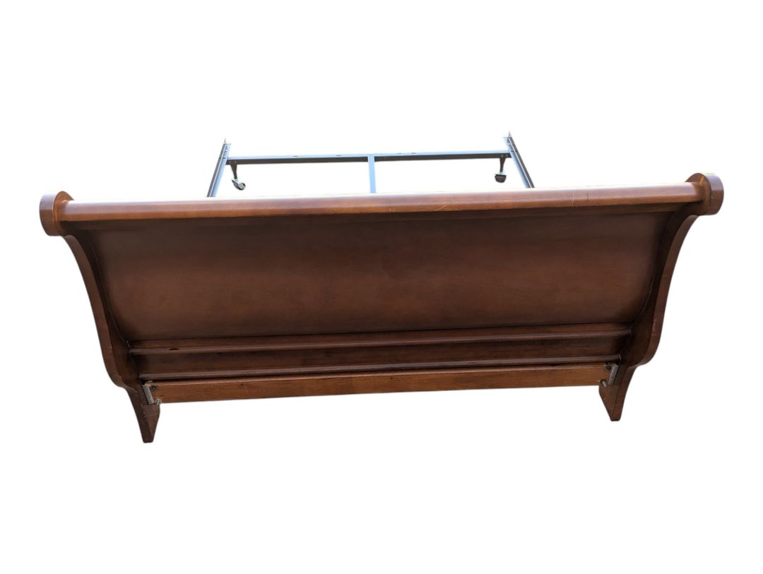 Queen Size Wood Sleigh Bed Frame