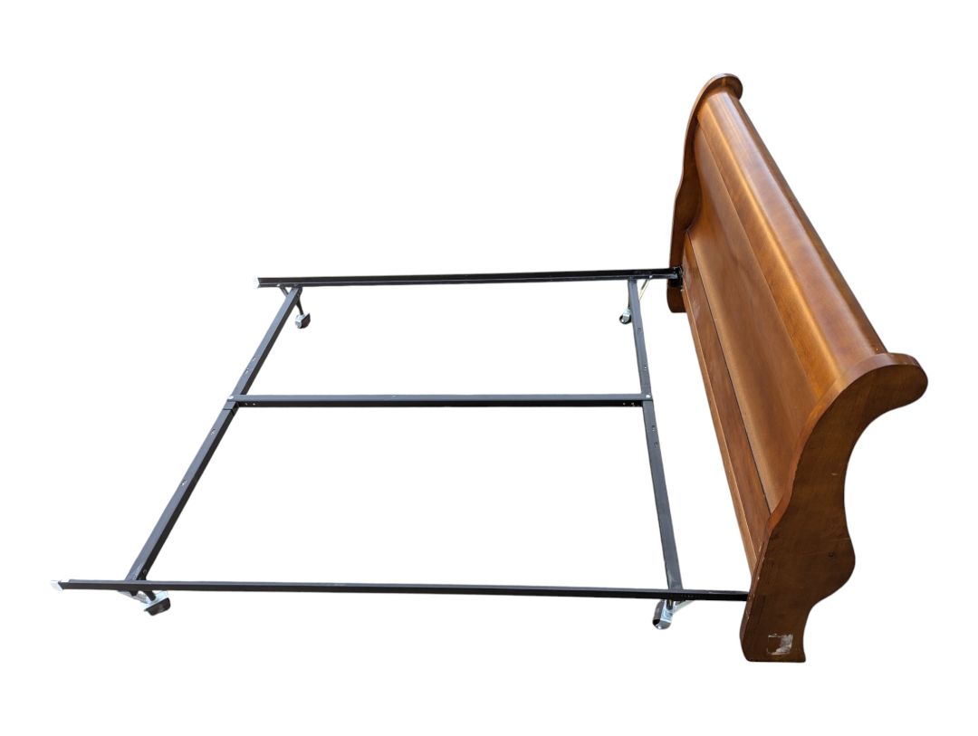 Queen Size Wood Sleigh Bed Frame