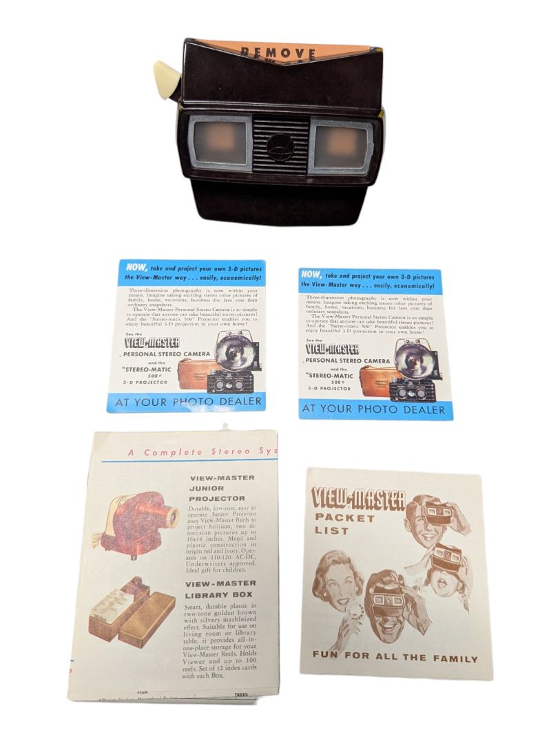 Vintage 1950s View-Master Model E 3-D Viewer with Original Box