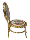 Vintage Limoges Porcelain Miniature Chair & Table Set
