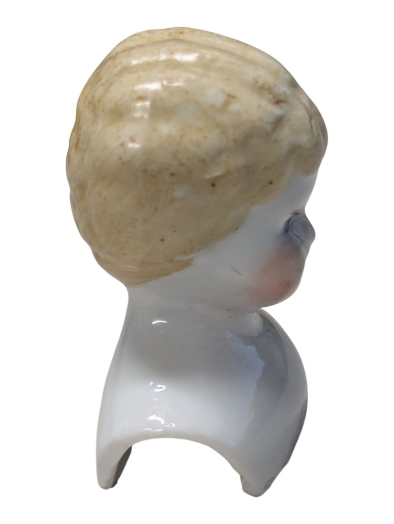 Antique Bisque Porcelain Doll Head & Shoulder Bust
