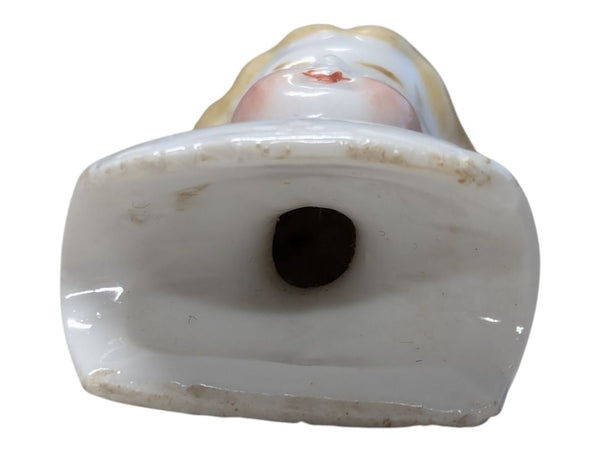 Antique Bisque Porcelain Doll Head & Shoulder Bust