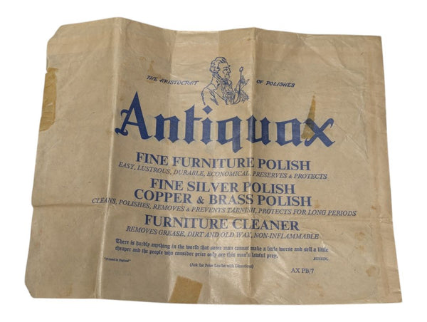 Vintage Antiquax Furniture & Metal Polish Advertising Brochure