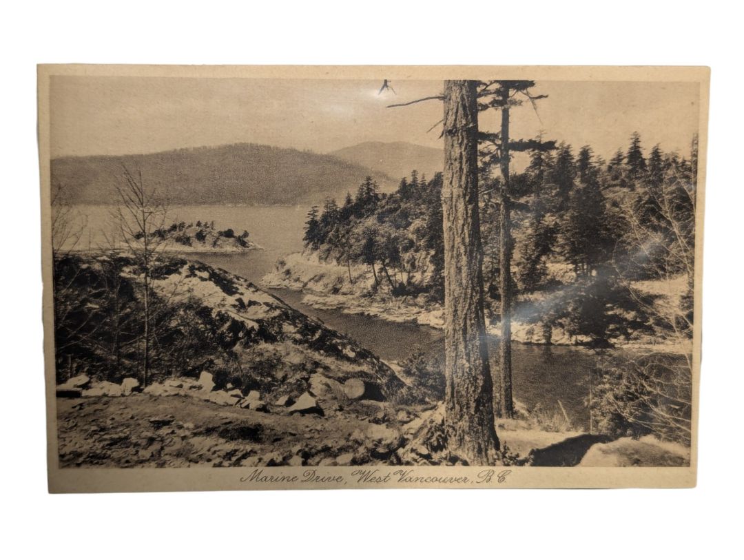 Antique 1927 Marine Drive West Vancouver Postcard – Leonard Frank