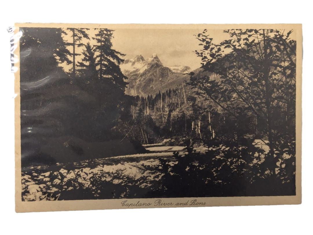 Lot of 2 Antique 1927 Capilano River & Lions Postcards – Leonard Frank