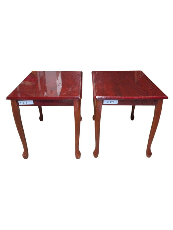Pair of Traditional Wood End Tables